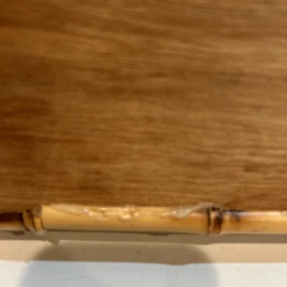 Vintage Wicker Rattan Bamboo Serving Tray Tiki Lap Board Midcentury Modern Boho - Picture 6 of 7